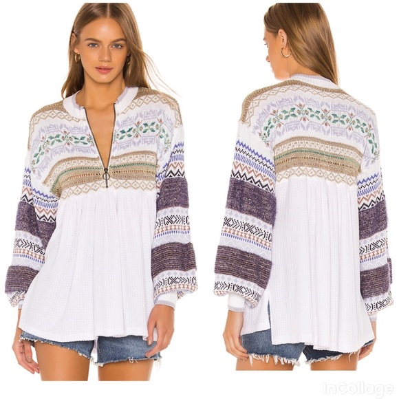 Free People Sweaters - Free People Cozy Cottage Sweater in White Small